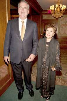 Jeb and Columba Bush at some event for rich people. 