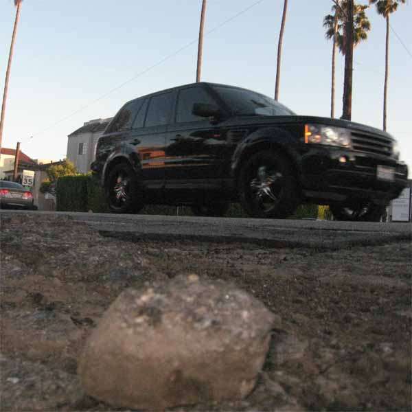 Half-credit for this field of potholes on Sepulveda Blvd, which last week injured but did not kill a motorcyclist. 