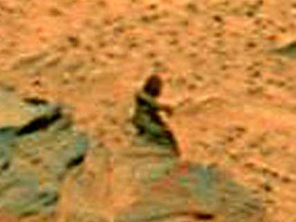 Martian Bigfoot doesn't look like he worries about germs. Why should the Curiosity rover? 