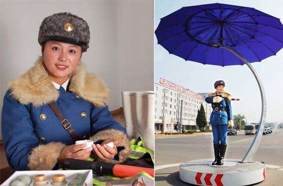 north korean traffic women