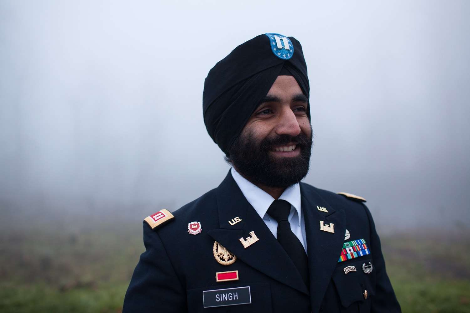 West Point graduate and Bronze Star recipient Captain Simratpal Singh; photo credit: Becket Law & Sikh Coalition.