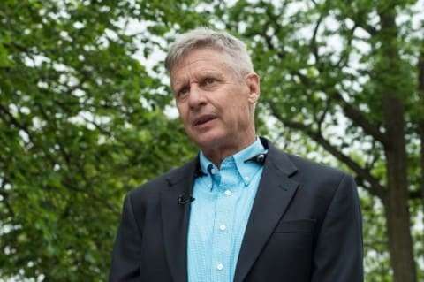 Libertarian presidential candidate Gary Johnson.