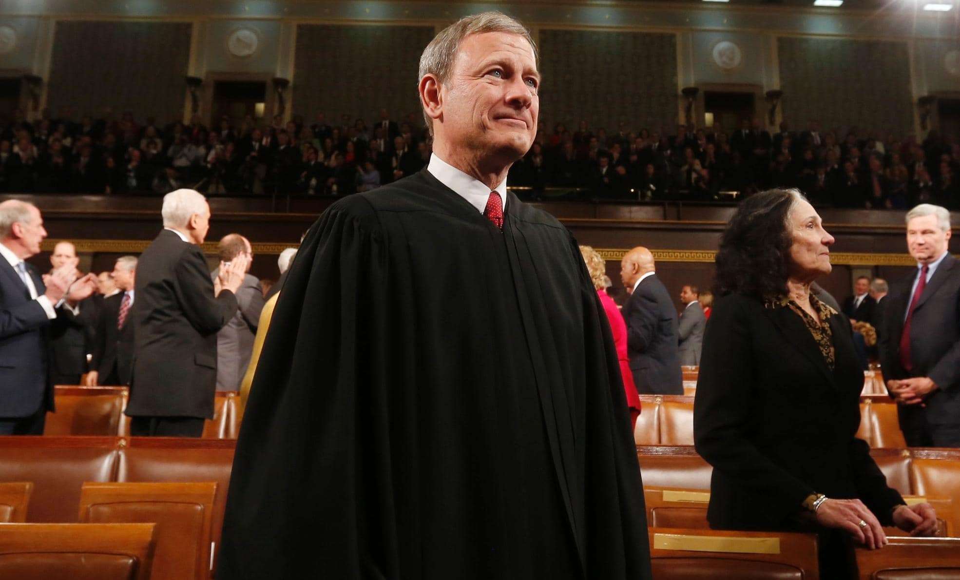 U.S. Supreme Court Chief Justice John Roberts arrives prior to President Barack Obama's State of the Union speech on Capitol Hill in Washington, in this file photo taken January 28, 2014. (REUTERS/Larry Downing/Files)