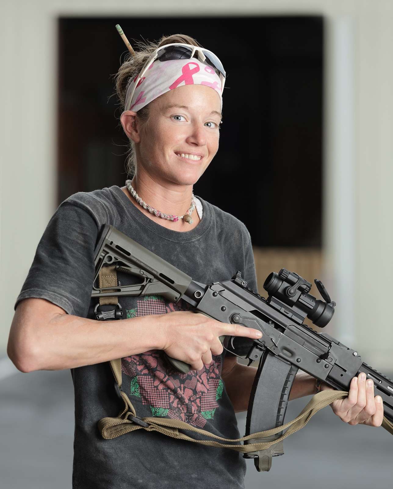 Many thanks to Oleg Volk for the photo. Hard to find something that captures doctors not being allowed to talk about guns, but, hey, there's a medical-themed headband.