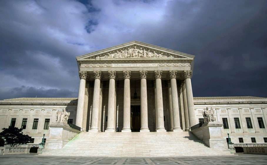 (FILES) In this March 31, 2012 file photo, the US Supreme Court Building is seen in Washington, DC. President Barack Obama's administration on November 10, 2015 asked the Supreme Court to uphold White House measures shielding up to four million undocumented migrants from deportation. Thrusting the country's top court into the role of arbiter in a emotionally charged political debate, the Justice Department said it would challenge lower court rulings that blocked Obama's efforts to reform immigration policy. AFP PHOTO / KAREN BLEIER / FILESKAREN BLEIER/AFP/Getty Images
