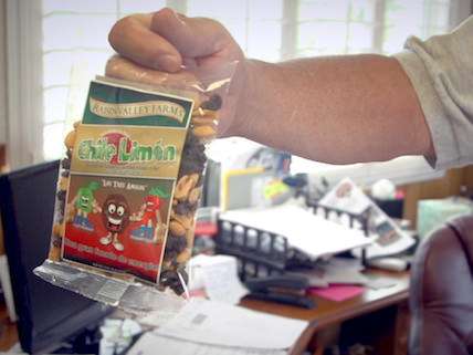 Illegal raisins, with chile-lime flavoring. Illegal raisins, with chile-lime flavoring.