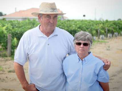 Marvin and Laura Horne, fined for the federal crime of selling their own raisins. Marvin and Laura Horne, fined for the federal crime of selling their own raisins.